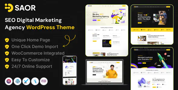 Saor v1.0.0 - SEO Digital Marketing Agency WordPress Theme