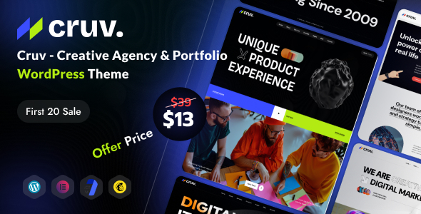 Cruv – Creative Agency & Portfolio WordPress Theme